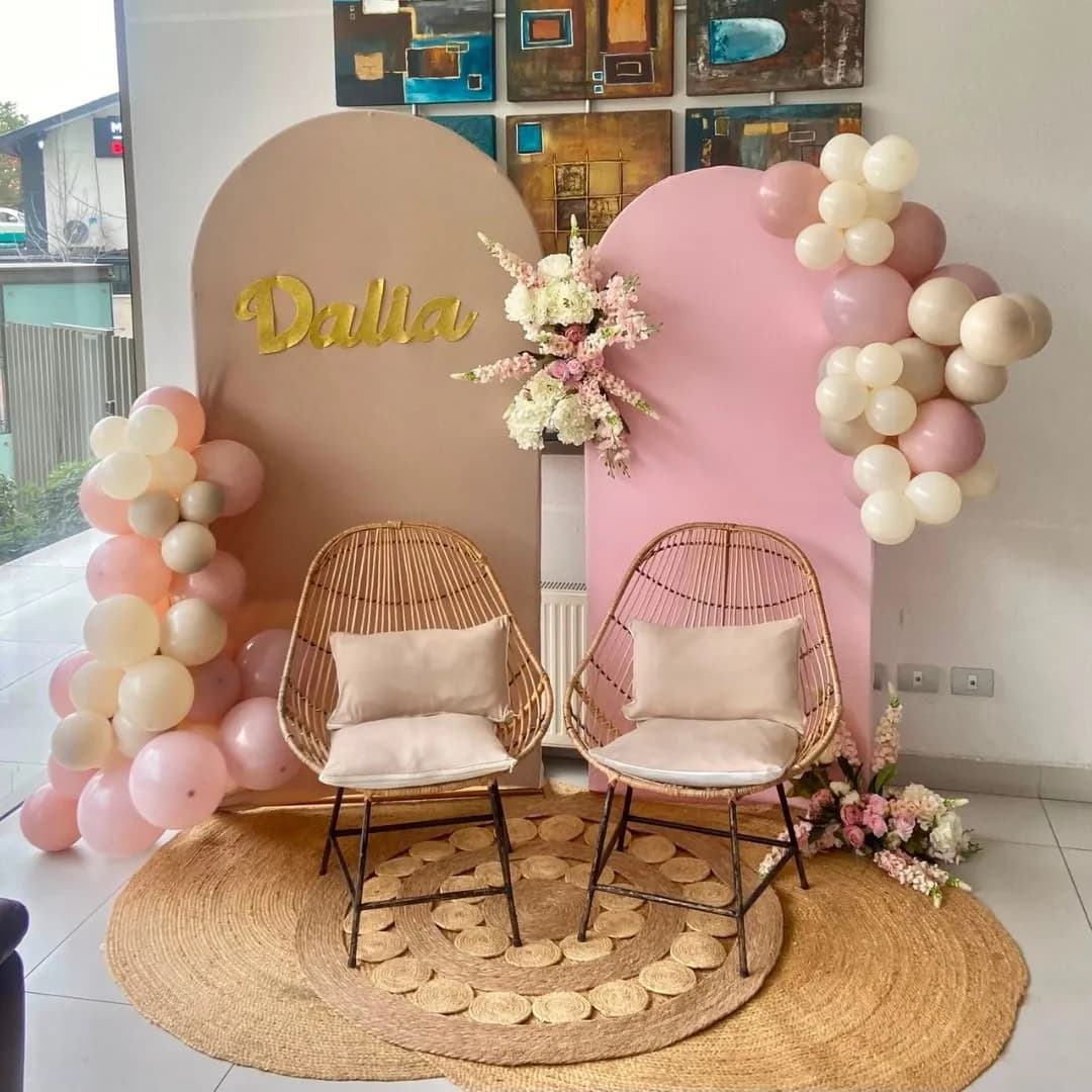 Decoración Baby shower con sitiales