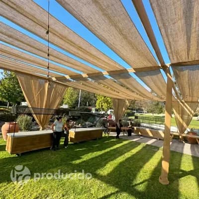 Toldo Franjas de Arpillera 50 m² o menos
