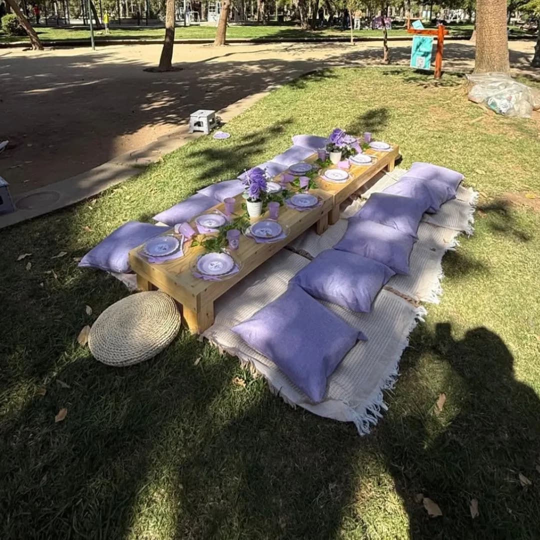 Arriendo de mesitas + mantas picnic infantil — Foto 2