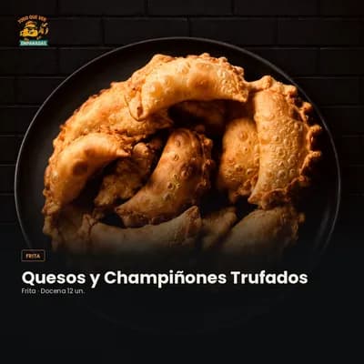 Empanada Quesos y Champiñones en Trufa Negra — Frita (Docena 12 un.)