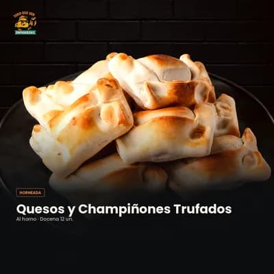 Empanada Quesos y Champiñones en Trufa Negra — Al Horno (Docena 12 un.)
