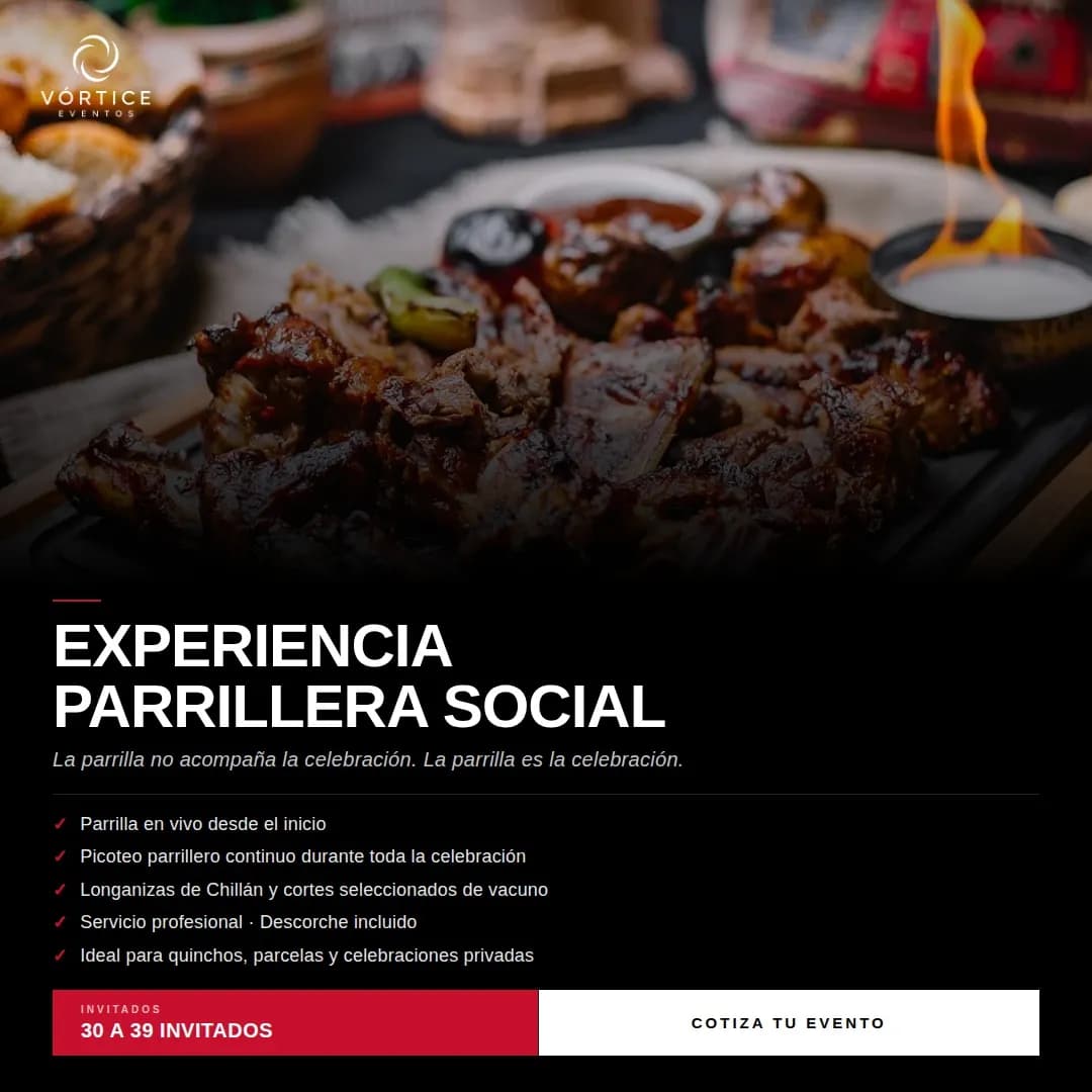 Experiencia Parrillera Social · 30 - 39 asistentes