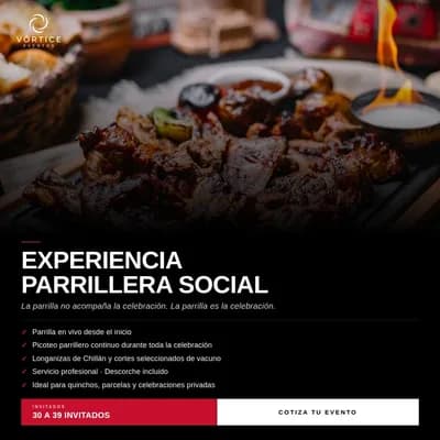Experiencia Parrillera Social · 30 - 39 asistentes