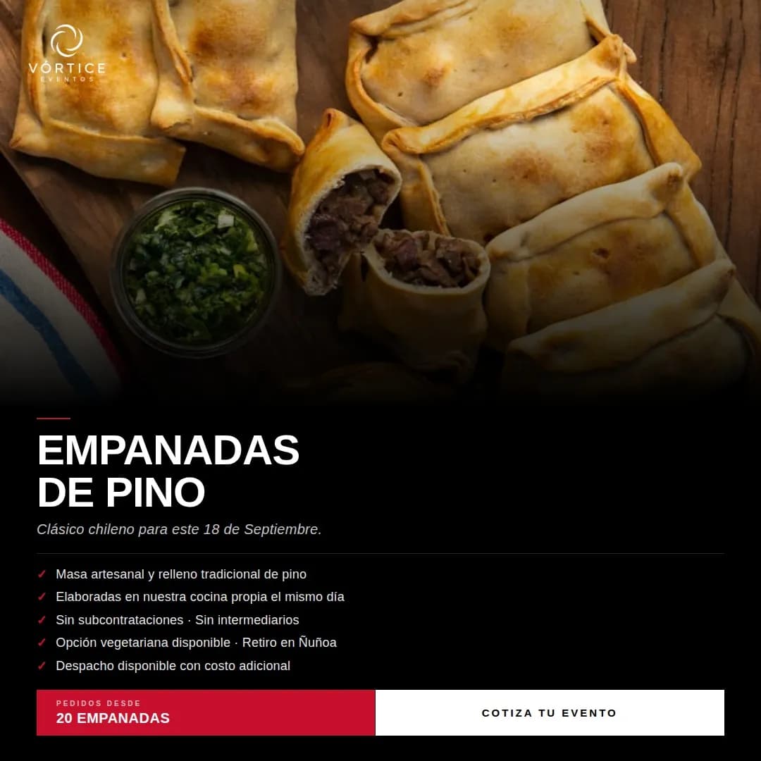 Empanadas de Pino · 20 Unidades
