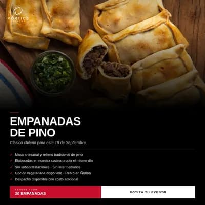 Empanadas de Pino · 20 Unidades