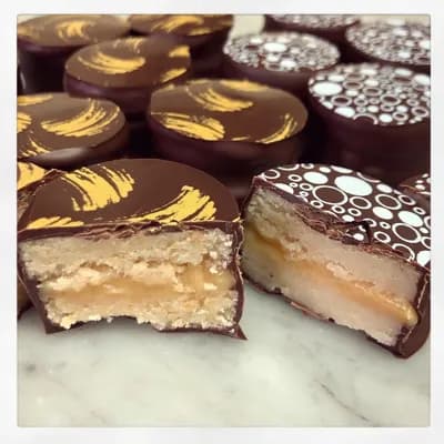 Mini alfajores de mazapán 12 un.