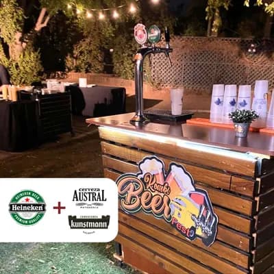 Estación de Schop 2 Barriles/Dispensadores. Sabor: Heineken + Kunstmann o Austral