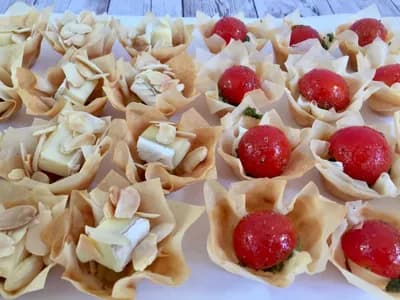 Mini tartas en masa filo 24u
