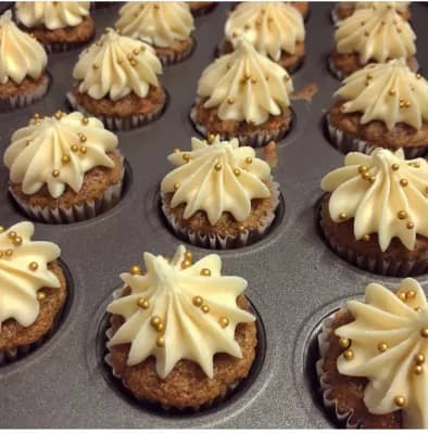 Mini cupcakes de zanahoria y nuez 12 un.