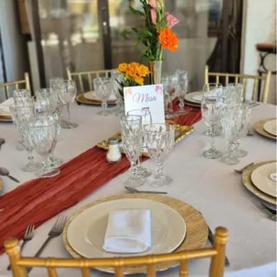 Camino de mesa terracota