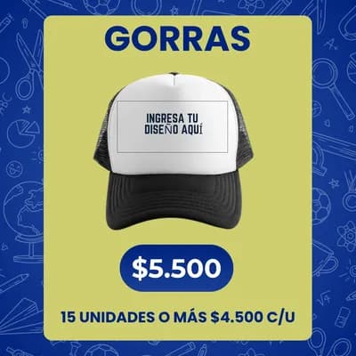 Gorras 15 o más unidades