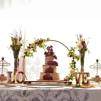 Decoración mesa de torta