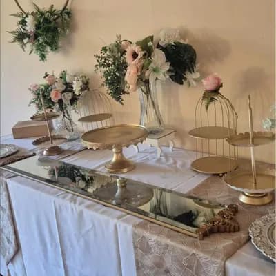 Mesa decorada buffet cóctel