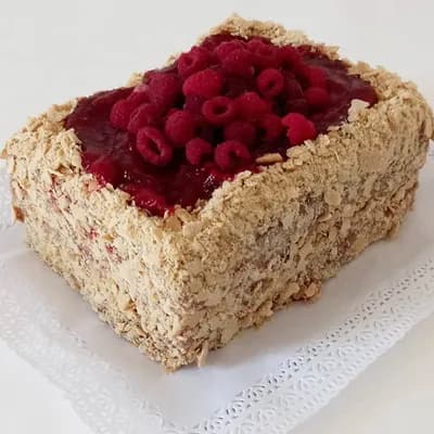 Torta Vegana Hojarasca Manjar Frambuesa 15p