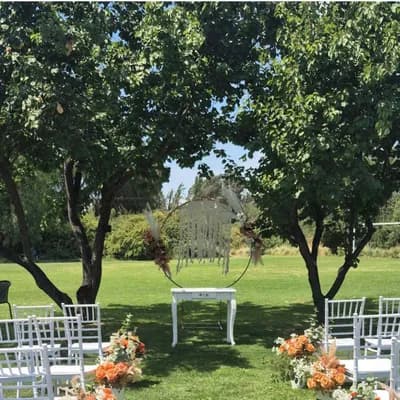 Decoración de ceremonia de enlace macramé