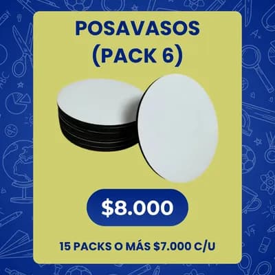 Posavasos 15 o más packs