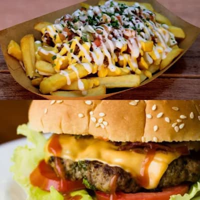 45 Burgers + 45 papas fritas