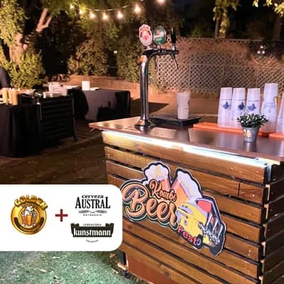 Estación de Schop 2 Barriles/Dispensadores. Sabor: Kunstmann o Austral + Cerveza Artesanal (Golden, Ámbar o Calafate)