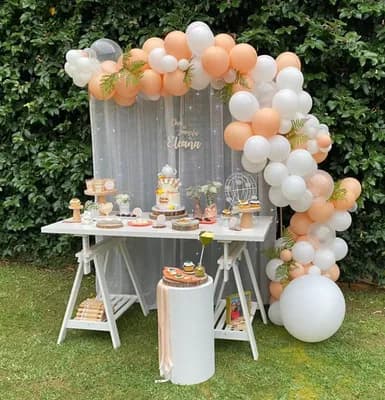 Decoración personalizada mesa estilo campestre